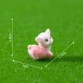 Niedliche Miniatur-Hirschfigur in Rosa für Mikro-Landschaft und Garten-DIY-Deko - Design Nr. 5