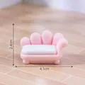 Canapé miniature en résine rose pour maison de poupée, taille 4,1 cm x 2,4 cm. - Canapé Long Rose