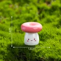 Cute pink mushroom miniature figurine for moss micro landscape DIY decoration 1.6cm - 7# Mushroom