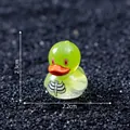 Miniature glow-in-the-dark green Halloween skeleton duck figurine for micro landscape DIY - 3# Zombie Duck (C2085) / 1 Piece (2.2x2.3cm)