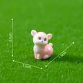 Süße kleine rosa Hirschfigur für Mikrolandschaften und DIY Auto-Desktop-Dekoration - Design Nr. 6