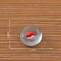 Miniatur-Goldfischglas für Puppenhaus mit rotem Fisch, 1,2 cm x 0,6 cm - Mikro Aquarium Stil (6#)