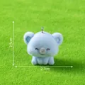 Niedliche hellblaue beflockte Koala-Figur für DIY Schlüsselanhänger und Taschenanhänger. - Beflockter Teil mit Schafsaugennagel (gemäß Abbildung) / Sitzender Koala (29#)