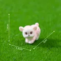 Miniatur-Rehfigur in Rosa mit Maßen 1.4x1.3x2cm für DIY-Landschaftsdekoration - Design Nr. 7