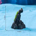 Miniature underwater reef rockery with green moss for aquarium landscaping decoration - Style 4 Reef