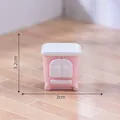 Meuble miniature en résine rose pour maisons de poupées, 3 cm de large, 3,2 cm. - Armoire Rose