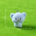 Süßer blauer beflockter Koala-Anhänger für DIY-Schlüsselanhänger und Taschenzubehör - Beflockter Teil mit Schafsaugennagel (gemäß Abbildung) / Laufender Koala (30#)