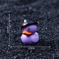 Miniature purple rubber duck with black witch hat for Halloween DIY decoration - 6# Witch Duck (C2085) / 1 Piece (2.2x2.6cm)