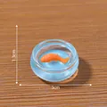 Miniatur-Goldfisch in blauer Schale, Ornament für die DIY-Dekoration von Puppenhäusern - Rundes Aquarium Stil (9#)