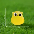 Figurine de hibou jaune lumineuse en résine pour micro-paysage et décoration artisanale - Glow-in-the-dark little owl / 7 # Dark yellow