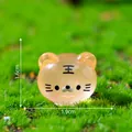 Figurine de tigre lumineux pour déco paysage DIY, largeur 1,9 cm - Mini Animal / Tigre (C2666)