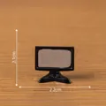 Handmade black miniature monitor display model for dollhouse DIY micro landscape décor - Television