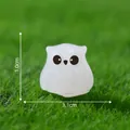 Mini figurine de hibou blanc phosphorescent pour décorations de micro-paysage - Glow-in-the-dark little owl / 8 # Luminous white
