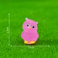 Miniature pink owl figurine for micro landscape garden DIY decor, 2.3cm x 1.6cm - 2.3x1.6cm / Rose Red