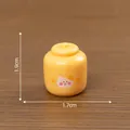 Mini vasetto giallo con musetto di gatto per decorazione fai da te casa delle bambole - Barattolo / Arancione