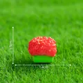 Miniature red plant bush micro landscape decoration for dollhouse DIY garden craft - Long Red Flower Pot (5#)