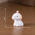 Χαριτωμένο λευκό χνουδωτό ειδώλιο σκύλου Shih Tzu, λεπτομέρεια ύψους 3 cm - 8# Σιχ Τζου / 1 Τεμάχιο