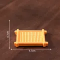 Orange miniature dollhouse tray for DIY landscape decoration, 4.1cm width size variant - 0.7x4.1cm / 4# Tray