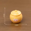 Mini barattolo giallo con orsetto carino per decorazione casa delle bambole DIY, 2.1cm - Barattolo Cicciotto / Arancione