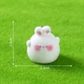 Süßer Miniatur-Hase aus weißem Flock für DIY-Schlüsselanhänger und Taschendekor - Mit Ösenstift (Siehe Bild) / Hase (35#)