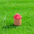 Miniature pink cupcake ornament for DIY dollhouse and fairy garden landscape decor - Pink Flower Pot (7#)