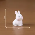 Cute miniature white rabbit figurine for micro landscape and DIY dollhouse decoration - 2# Looking Up Rabbit