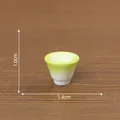 Miniatura tazza da tè in ceramica, 1,4 cm x 1,0 cm ciotola da tè verde chiaro decorativa - Tazza / Verde