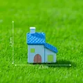 Miniatuur cartoon huis beeldje voor micro landschap DIY kamerdecoratie 2,1x2,3cm - 2,3x2,1 cm / 1# Blauw Dak Huis