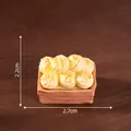 Detailed miniature cream puff food model for dollhouse DIY craft decor, 2.7cm x 2.2cm - Steamed Flower Bun (4#)