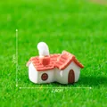 Miniature cartoon house with red tile roof and chimney for DIY micro landscape gardens - Style 5 House