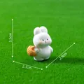 Miniature white rabbit figurine with basket for micro-landscape DIY desktop decor. - 3.5x2.1x2.9cm / 4# Shopping Rabbit Mother