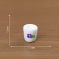 Elegante tazza in miniatura per casa delle bambole in ceramica con fiori viola, 1,2 cm - Tazza / Viola