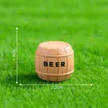 Miniature 2.2cm resin beer barrel figurine for DIY micro landscape dollhouse decoration - Beer Barrel (9#)