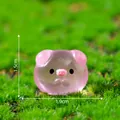 Figurine de cochon rose miniature pour la décoration de micro-paysages, 1,9 cm x 1,5 cm - Mini Animal / Cochon (C2666)