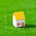 Miniatuur cartoon huisje met geel dak voor DIY decoratie van micro landschappen - 2.1x1.5cm / 2# Geel Dak Huis