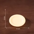 Miniature cream yellow ceramic-look plate for dollhouse DIY decoration with 3.1cm diameter - Yellow Plate (5#)