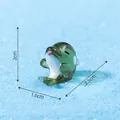 Cute miniature green resin dolphin figurine for micro landscape decor, 2.5cm length - Sitting Dolphin Style (No. 1) / 2x1.6x2.5cm