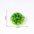 Miniature green vegetable model for dollhouse DIY decoration, size 2.4cm x 0.8cm. - Removable Lid Series Pot / Stir-fried Greens
