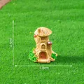 Miniature resin tree stump house figurine for fairy garden DIY micro-landscape decor - Tree Stump House (1#)