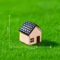 Miniatuur cartoon huis ornament voor micro-landschap DIY ambacht en decoratie - 1.7x1.5cm / 3# Zwart Dak Huis