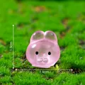 Mini figurine lapin rose lumineux pour décoration de jardinage micro paysage - Mini Animal / Lapin (C2666)