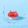 Cute red resin jellyfish figurine for micro landscape decoration, size 1.8cm x 2.2cm - Red Jellyfish Style (No. 3) / 1.8x2.2x1.9cm