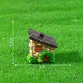Hand-painted miniature stone house ornament for DIY micro landscape gardening decor - Stone House (2#)