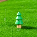 Miniatuur groen hars dennenboom ornament voor micro landschap DIY tuin decoratie - 5# Groene Boom