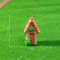 Miniature stone cottage figurine for micro landscape fairy garden DIY decoration - Narrow Wood House (3#)