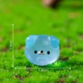 Leuchtende süße blaue Bären-Miniaturfigur für Mikro-Landschaft DIY Garten-Deko - Mini Tier / Hund (C2666)