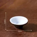 Vintage miniature ceramic bowl for dollhouse DIY micro landscape decor, 2.2cm wide - 0.9x2.2cm