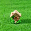 Miniature resin garden house ornament, 3.6cm x 3.5cm for DIY micro landscape - High Wood House (4#)