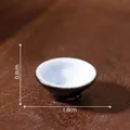 Miniature vintage ceramic bowl for dollhouse decor, 1.8cm diameter, 0.8cm height. - 0.8x1.8cm