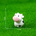 Miniature resin cow figurine for micro-landscape DIY decoration, measuring 1.8cm tall - 6# Looking Up Cow